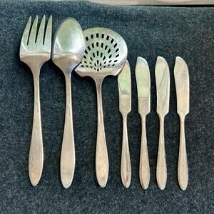 Vintage Nobility Plate Silverplate Serving Utensils Set of 7 by Oneida